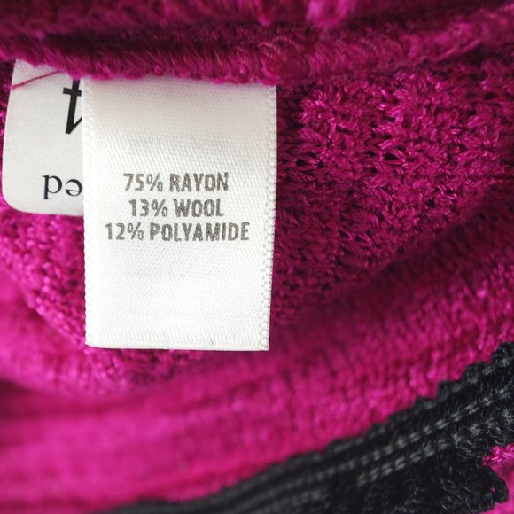 St. John Collection pink & black knit cardigan - Picture 4 of 8